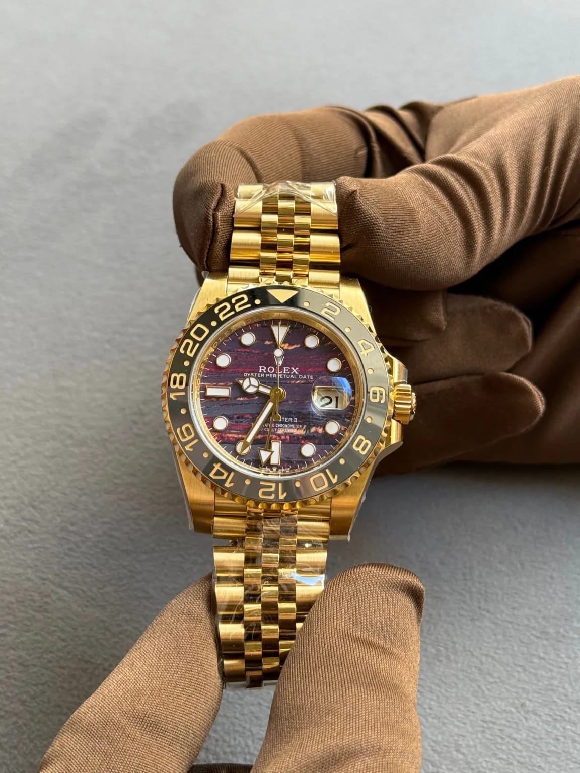 Rolex GMT-Master 2 Rose Gold Iron Dial Oyster super master premium