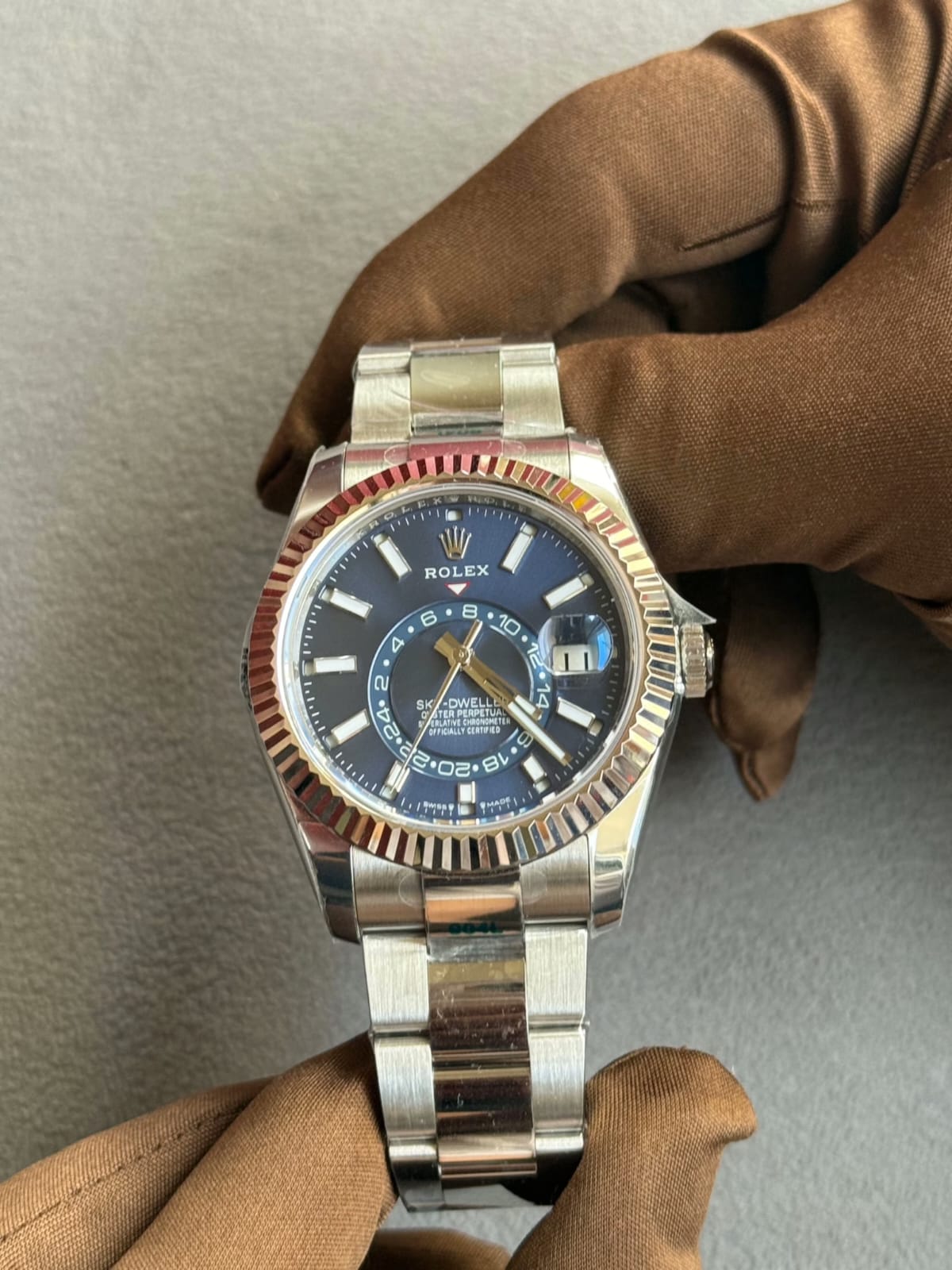 Rolex Sky-Dweller Blue Dial Stainless Steel Oyster Bracelet super master premium