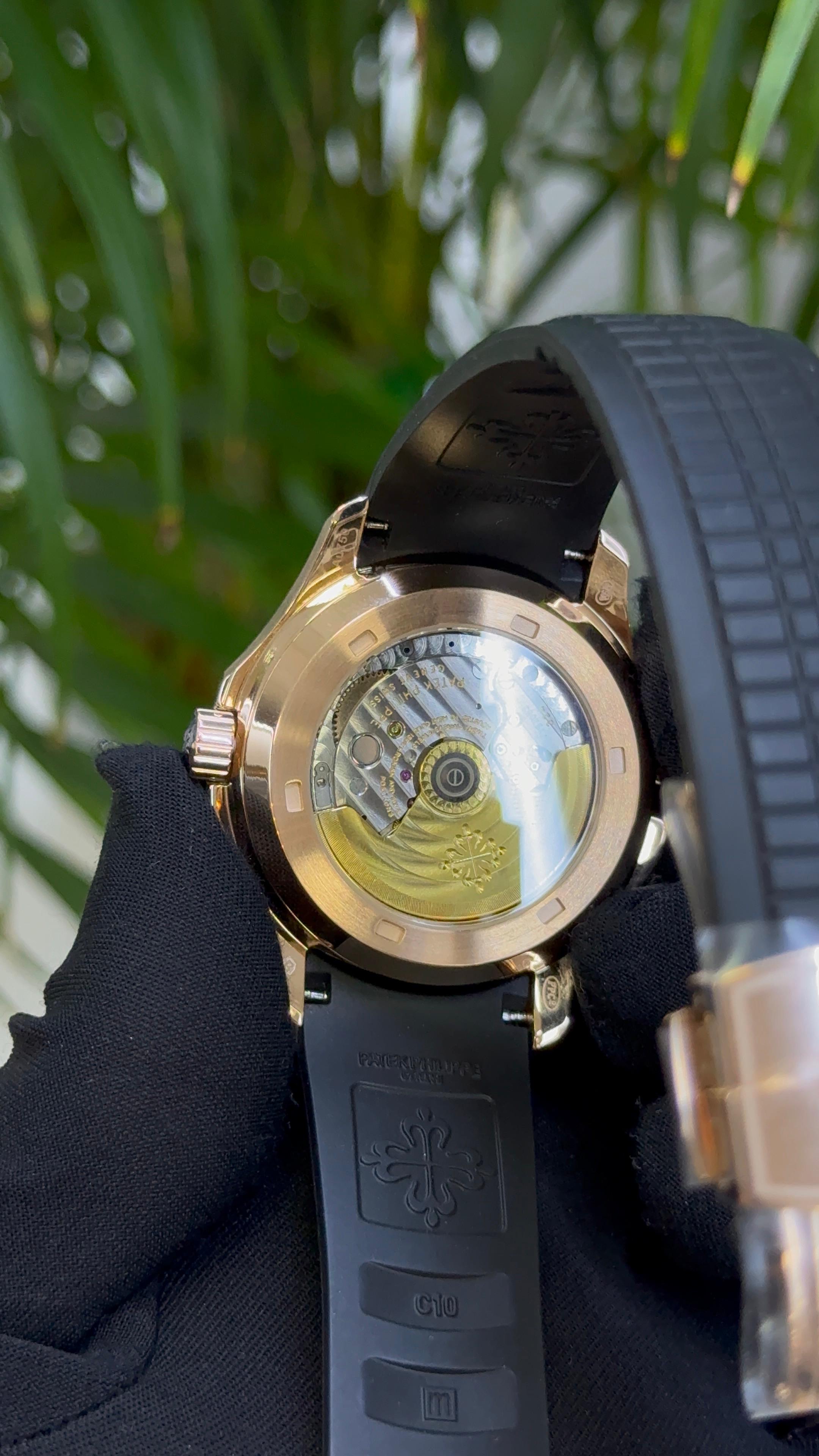 PATEK PHILIPPE AQUANAUT TRAVEL TIME WITH STAINLESS STEEL CASE WITH BROWN DIAL AND STRAP. Super master premium 1:1