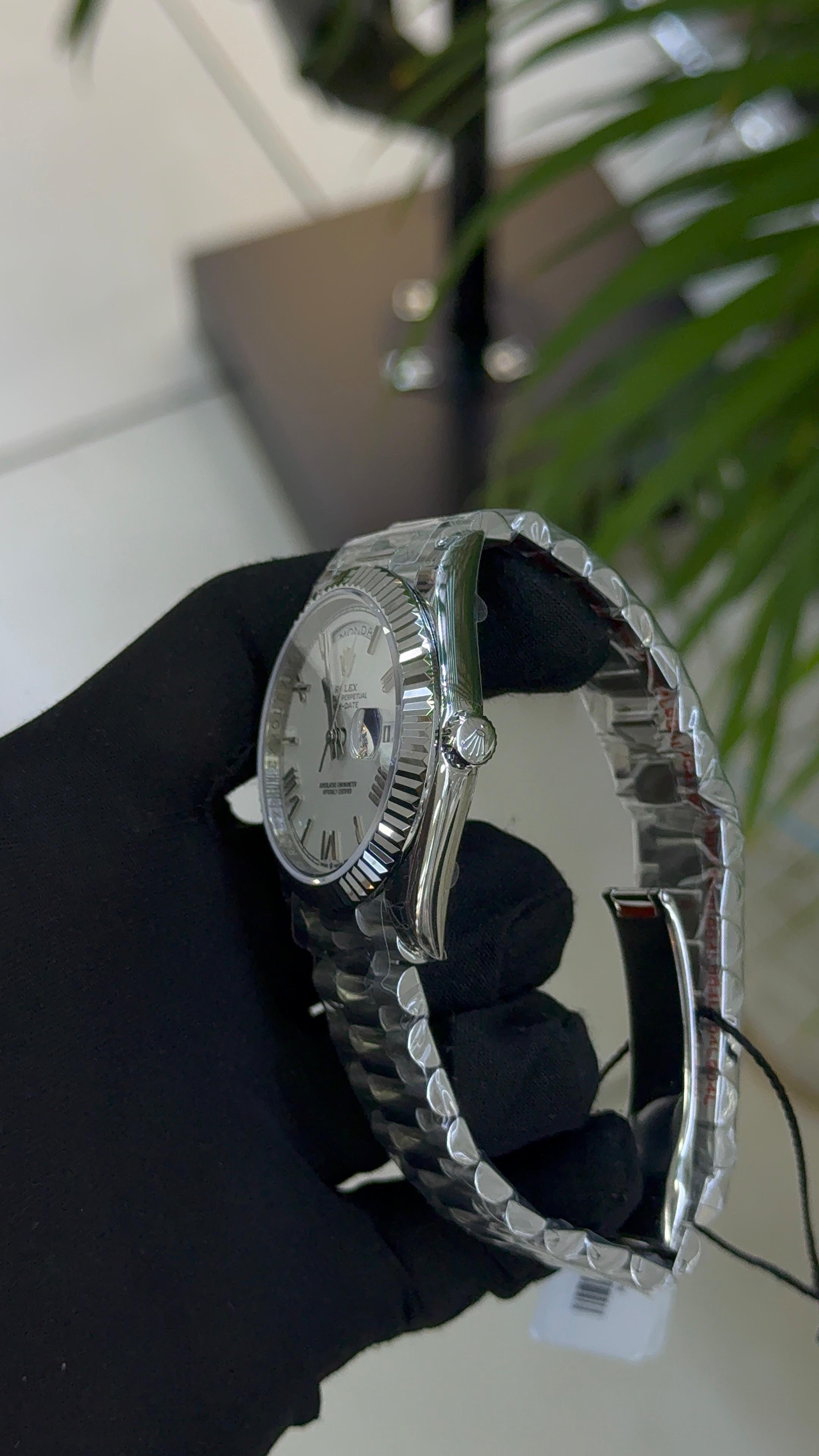 ROLEX DAY-DATE 40, WHITE FACE WITH ROMAN NUMBERS Super master premium 1:1