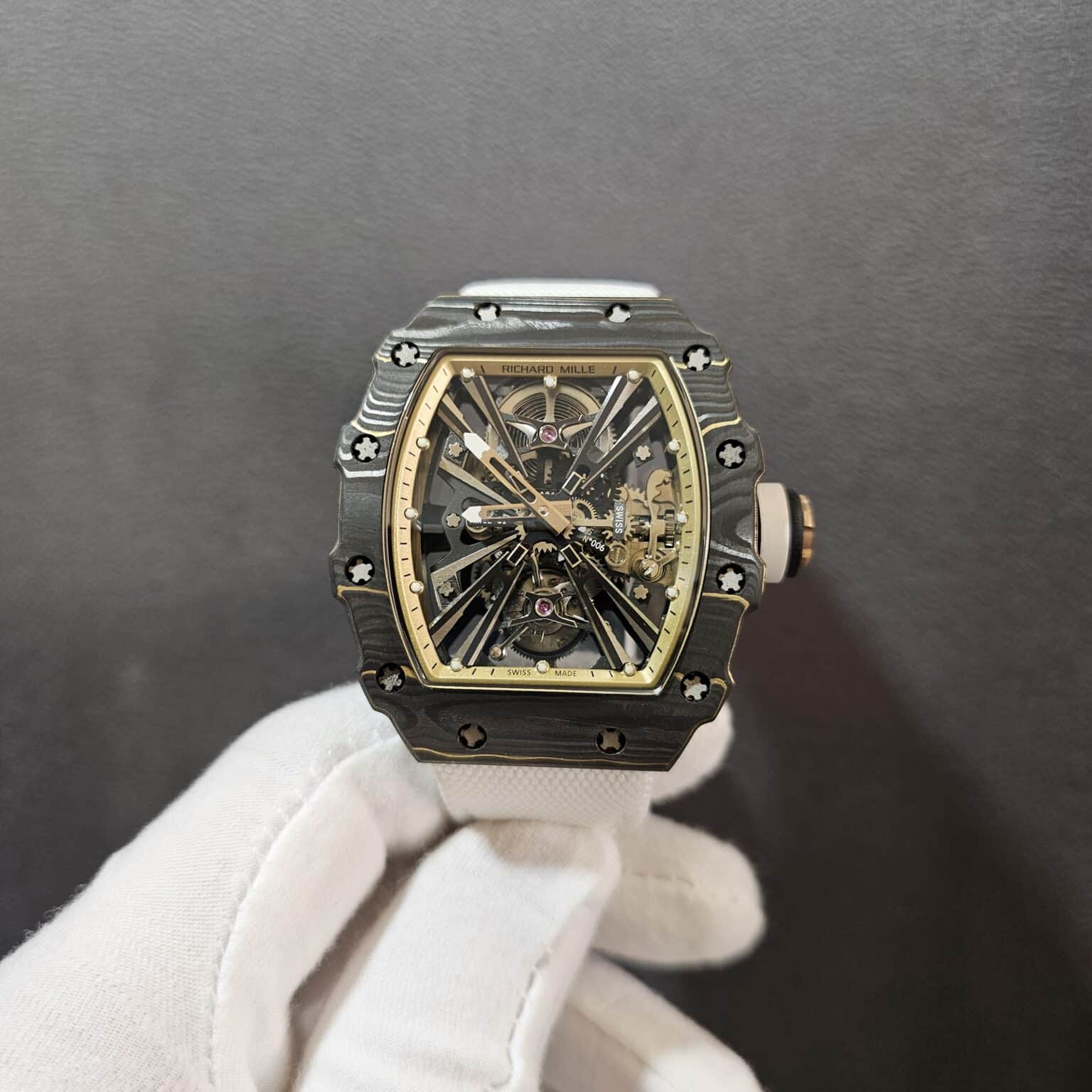 Rm12-01 Gold Carbon Tourbillon  super master premium 1:1