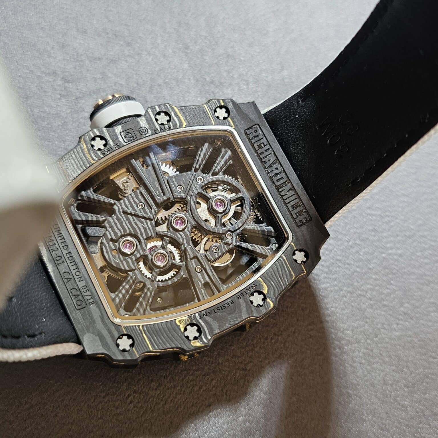 Rm12-01 Gold Carbon Tourbillon  super master premium 1:1