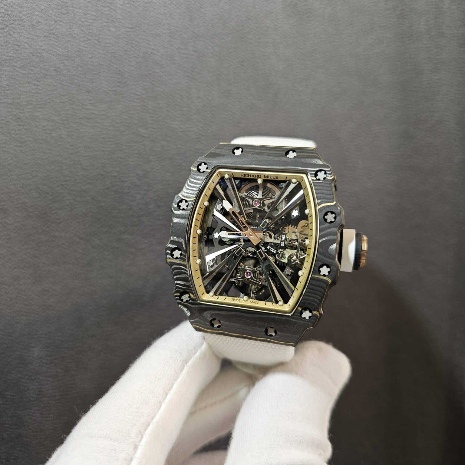 Rm12-01 Gold Carbon Tourbillon  super master premium 1:1