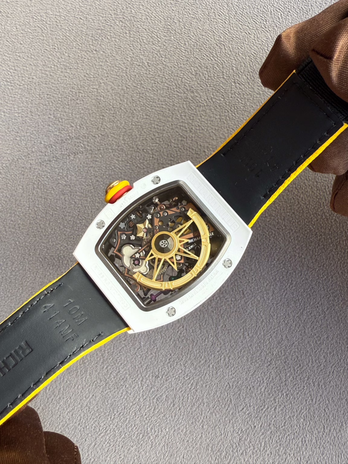 Richard Mille RM 88 Automatic Winding Tourbillon Smiley Transparent Dial Titanium Super master premium 1:1